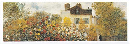 The Artist's Garden in Argenteuil, (Detail) by Claude Monet 14 X 39.5 Art Print Poster