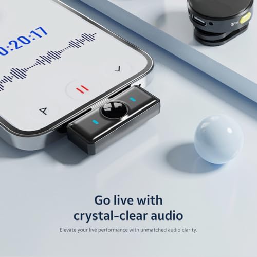 Image of String Swing Wireless Microphone with Noise Cancellation, Collar Mic for iPhone & Android | 360 Voice Pickup | Wireless Mic for YouTube, Vlogging & Video Recording