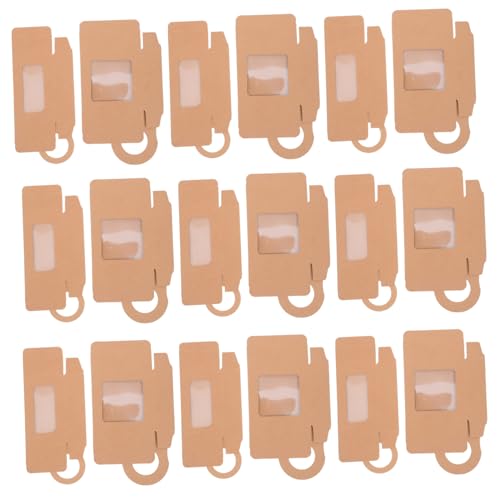 Healvian 24 piezas Cajas de para Botellas de Vino Kraft con Ventana Plegables Pequeño para Chocolates y Embalaje de Fiestas Presentación Elegante y Fácil Montaje