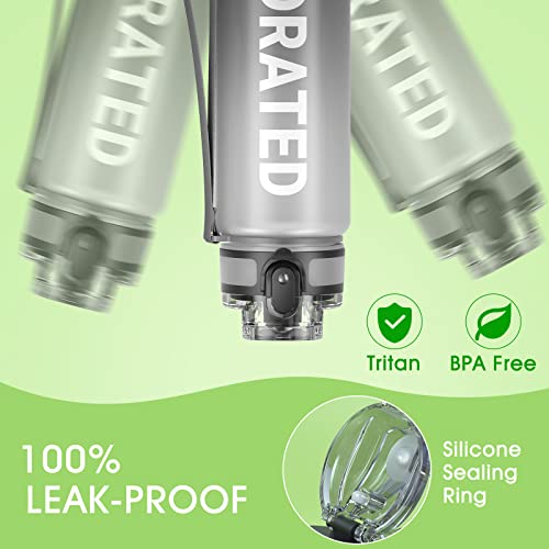 Sahara Sailor Leakproof Water Bottle 500ML, Tritan BPA Free Motivational Sport Drinks Bottle with Clear Time Marker - Image 2