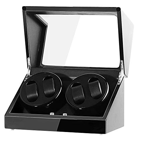 Sepano Double Remontoir Automatique pour 4 Montres Moteur Mabuchi extrêmement Silencieux pour Rolex, avec Coussin Souple et Flexible Cover