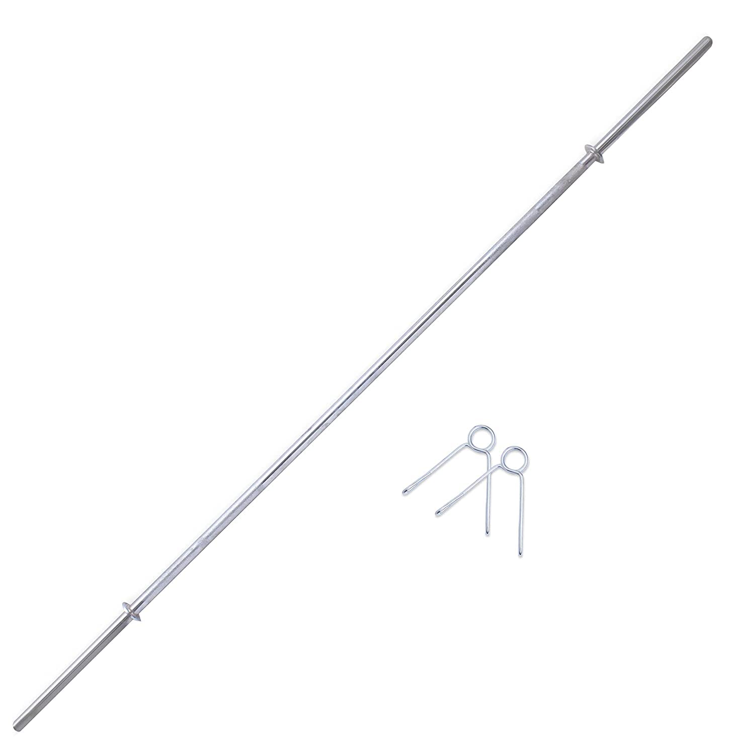 BODY MAXX Steel 20mm Straight Weight Bar with 2 Spring Locks, 5ft (B07B9JLKXQ) Amazon Price History, Amazon Price Tracker
