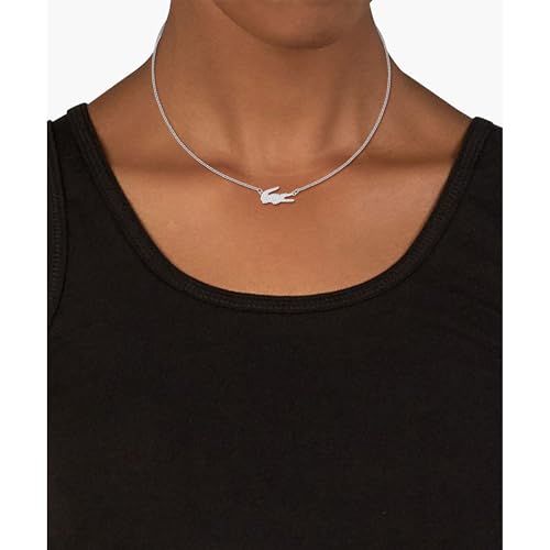 Lacoste Collana Da Donna Collezione Crocodile Silver Taglia Unica - 3