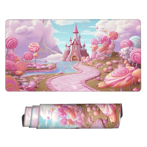 Tapis de souris de jeu XXL Pinkcandyland grand sous-main ordinateur portable 40x75cm