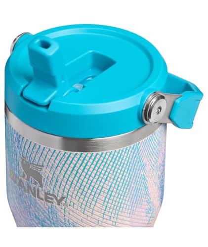 Image of STANLEY IceFlow 2.0 Flip Straw Tumbler with Handle 20 oz | Twist On Lid and Flip Up Straw | Leakproof Water Bottle | Insulated Stainless Steel | BPA-Free | Sea Glass Plume