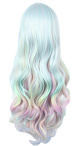 Image of Linfairy Long Wave Ombre Cosplay Wig Halloween Costume Diamond Wig for Women