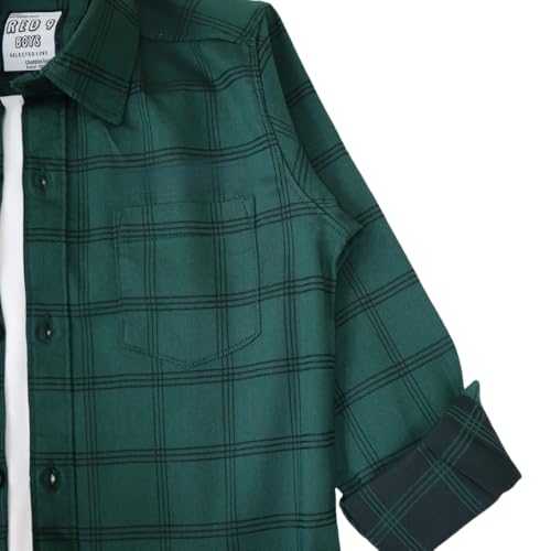 Image of Rocket Science Boy's Casual Regular-Fit Cotton Checked Long Sleeves Shirt.