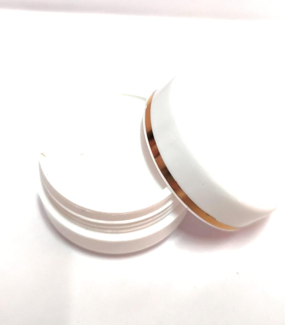 SHREE MAHA 10 Gram Gold Ring Empty Container with lid, Cosmetic Sample Containers with Lids Empty Small Makeup Jars Plastic BPA Free Color-White, Round Shape-image-23