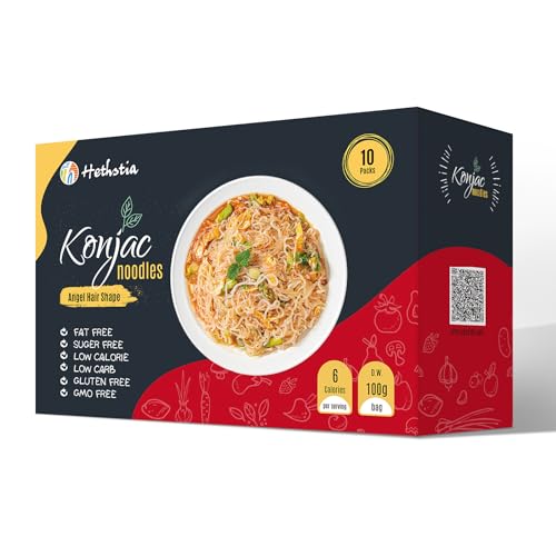 Image of Hethstia Konjac Noodle - Ready-to-Eat Shirataki Angel Hair, Low Carb, Low Calorie, Keto, Vegan, Gluten-Free Asian Ramen, Sugar-Free, Plant-Based, Healthy Instant Meal & Holiday Gift