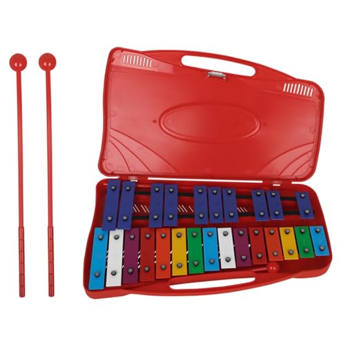 ifundom 25 Notes Boys and Girls Glockenspiel Xylophone Set Aluminum Plate Musical Instrument for Toddlers Children Beginners