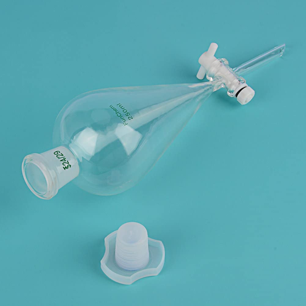 Imbuto Separatore Conico 500 Ml - Vetro Borosilicato, Giunti 24/29, Rubinetto PTFE - Per Laboratorio