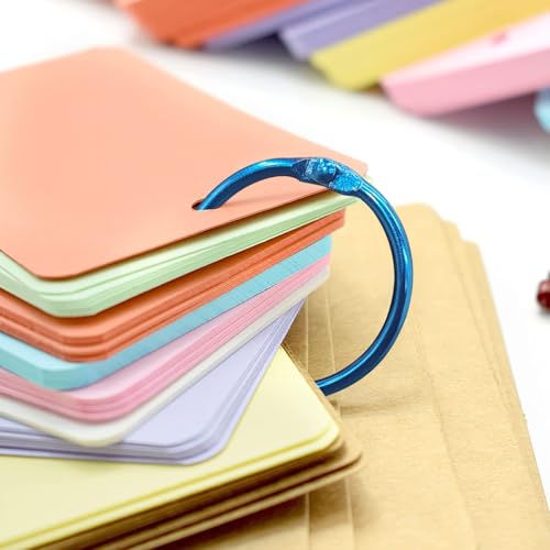 Image of OWLKELA 100 Pcs Binder Rings 1 Inch, Office Book Rings, Loose Leaf Rings, Metallic Assorted Colors