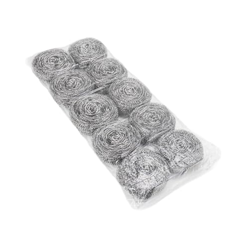 KiBcsLic 10 Esponjas de Limpieza de Lana de Acero para El Hogar Y La Cocina.