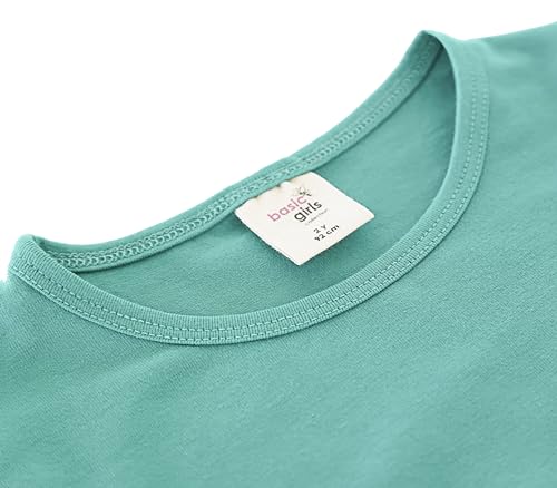 Image of Lilax Girls Short Puff Sleeve Cotton T-Shirt, Toddler & Little Girls Top | 95% Cotton Puff Sleeve Tee; Crewneck, Short Sleeve; Toddler & Girls Sizes 2T-12; for School, Play & Everyday; Machine Wash