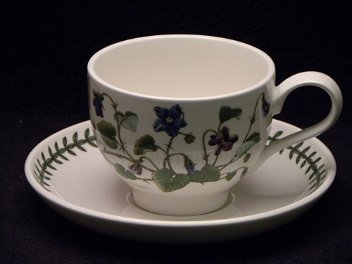 Portmeirion Botanic Garden Breakfast Cup & Saucer Traditional Sweet Violet by Portmeirion