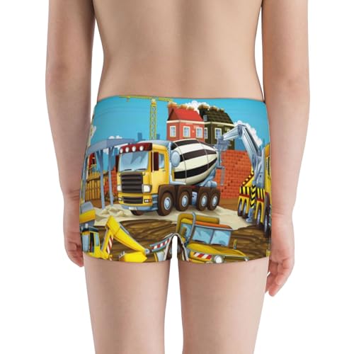 Boys' Cotton Boxer Brief Soft Underwear-Different Construction Site Vehicles3