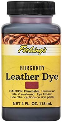 Fiebing's Leather Dye - Alcohol Based Permanent Leather Dye - 4 oz - Burgundy