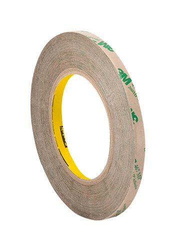 3M 1/4-20-467MP Adhesive Transfer Tape 467MP, 0.25 Wide, 20 yd. Length, Clear