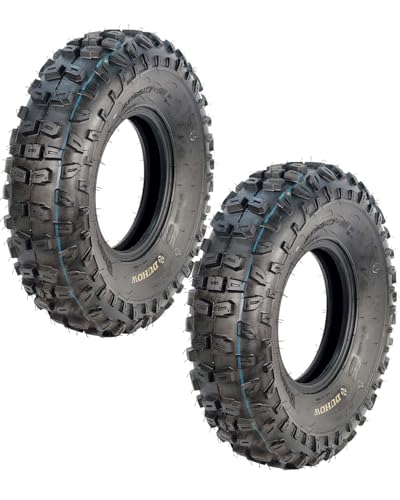 Garvee 23X7-10 ATV UTV Tires (Set of 2) - 4 Ply Tubeless Knobby Sport Race Tires, Front Heavy Duty All-Terrain Tires for Mud, Sand & Rough Trails