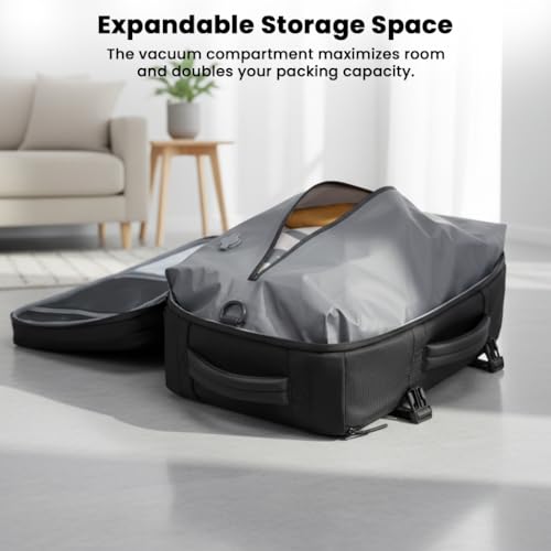 Image of Airpack Travel Backpack Vacuum Laptop Bag for Man 35L Large Capacity fit for 16inch Laptop Waterproof Convertible Duffle Bag, Durable Travelling Bag