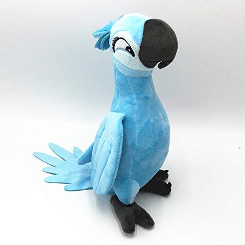 AOQILN Niedliche Original Rio 2 Papagei Plüschtiere Weiche Karikatur Blau Papagei Plüschtier Puppen für Kinder/Paare Geburtstagsgeschenk 35cm hellblau