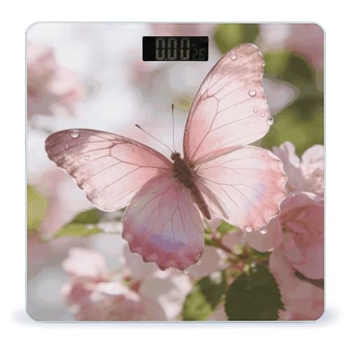 Báscula digital de baño con pantalla LED y vidrio templado miniatura 1