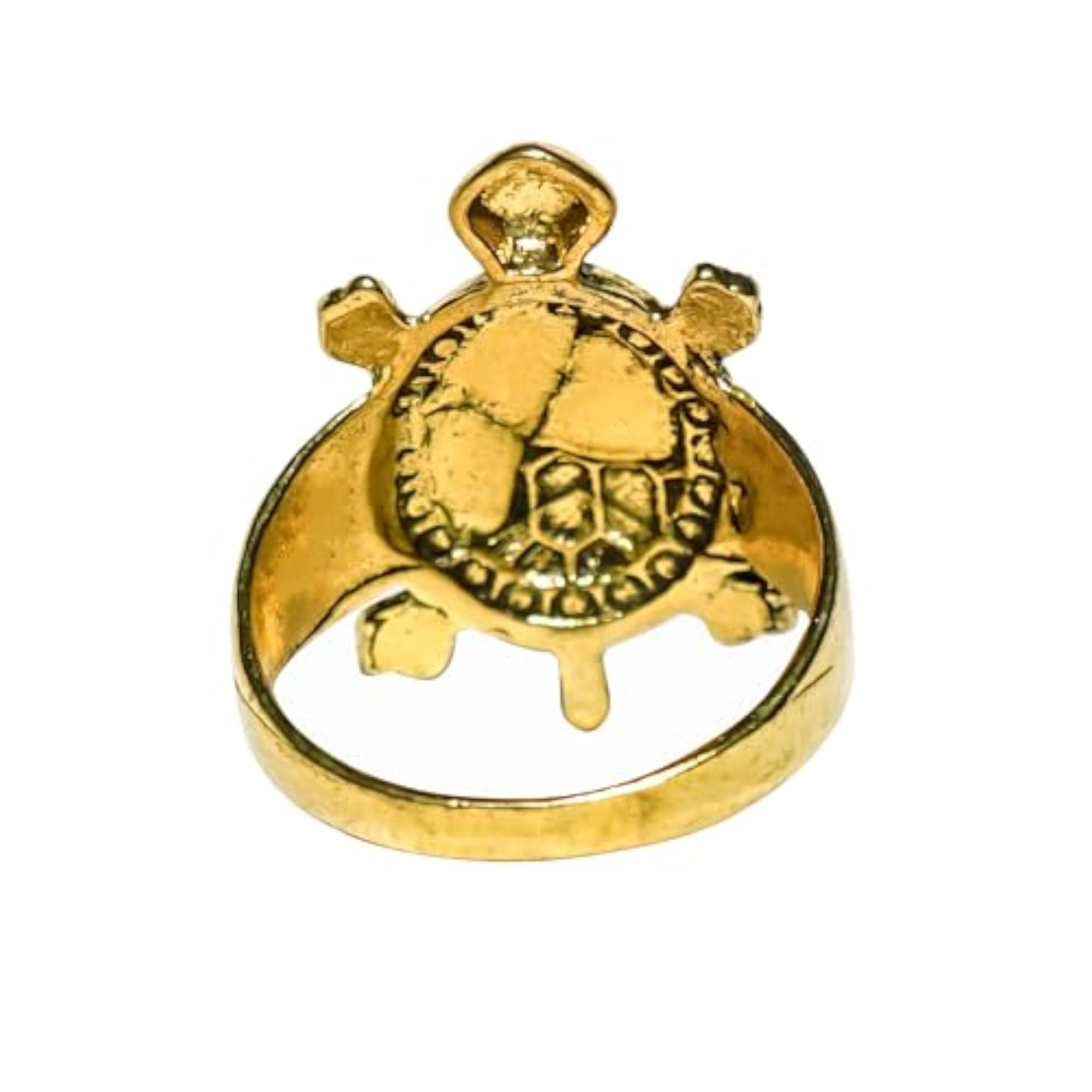 Gold Plated Tortoise Ring, Traditional Indian Design