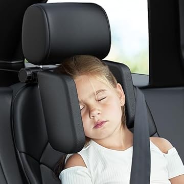 JZCreater Almofada de encosto de cabeça para carro, almofada de suporte para pescoço de cabeça, encosto de cabeça para assento de carro para crianças, almofada de dormir ajustável
