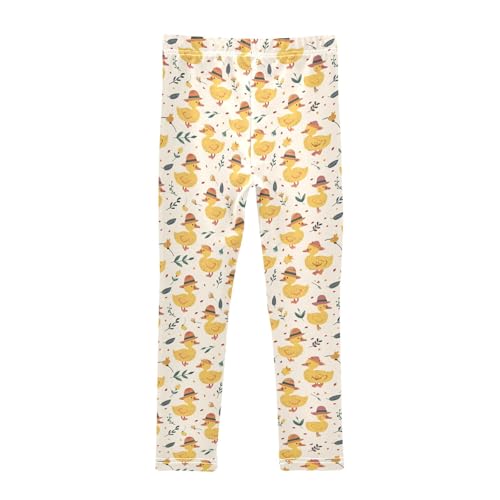 Ducks Girls Leggings Kids Yoga Pants Athletic Tights Pants 4-10 Years2