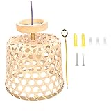 Abat-jour en bambou tissé - notre lampe suspendue exquise gagnera facilement vos faveurs, améliorera facilement l'apparence de votre décoration intérieure, suspension en bambou
