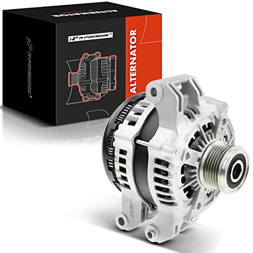 A-Premium Alternator Compatible with Jeep Grand Cherokee 11-21 & Dodge Charger 11-21, Durango 11-22 & Ram 1500 13-18, V6 3.6L, 12V 220Amp CW 6-Groove Pulley, Replace# 421000-7050, 56029649AA