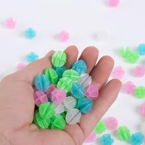 NovaPuff 144 Pcs Glow in The Dark Bike Spoke Beads, Colorful Plastic Round Bicycle Spokes Accessories, Noise Making Decorations for Adults