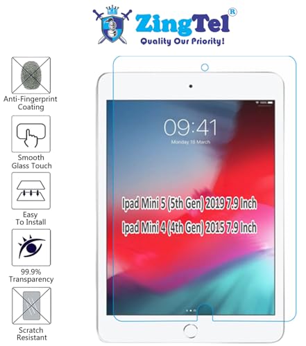 Image of Screen Guard Designed For iPad Mini 5 /4 7.9 Inch (2019 /2015, 5th /4th Gen) Nano Fiber Tempered Glass Screen Protector Flexible, HammerProof & Shatterproof