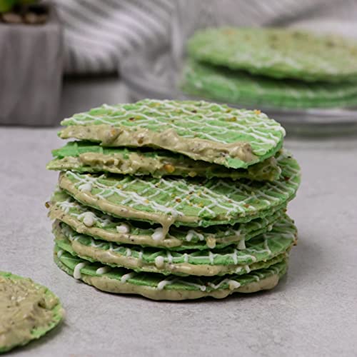 Image of Nova Nova Waffle Cookies - Pistachio | Vegetarian, 100% Eggless | With No Added Preservatives | Freshly Baked For Your Order - Box of 10