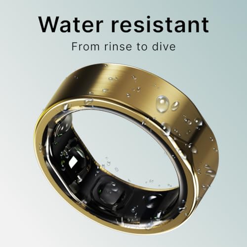 Image of Leaf Halo Smart Ring | Health Tracker | Sleep, Fitness, Stress | Includes 30+ Workout Modes | Battery upto 10 Days | Buy Sizing Kit First | Track Steps, HRV, SPO2 & Periods | Luxe Gold - Size 7