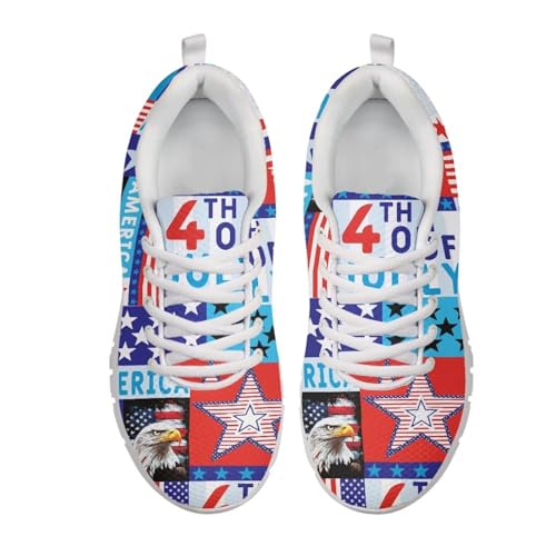 Image of GIFTPUZZ Mens Lace Up Athletic Trainers Running Sneakers Wedge Breathable Gym Lightweight Sports Tennis Shoes