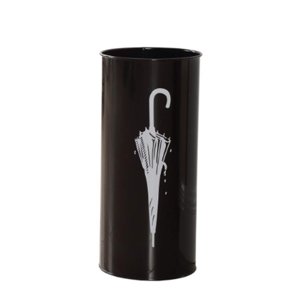 Porte-parapluie tonneau 45x20 cm en métal noir pour entrée de maison et hall
