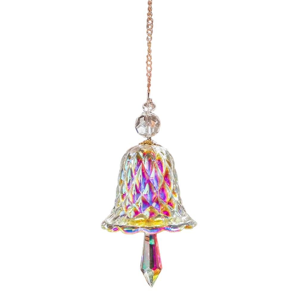 Osmond Crystal Wind Chime Stained Glass Window Hanging Crystal Bell Chimes Aesthetic Cute Room Decor Hanging Decor