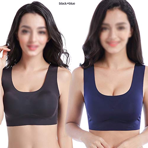 WXQIANG Große Größe Sport BH zweiteiliger Schlaf Sport Weste Stil BH Nahtlose Unterwäsche weiblich ohne Stahlring langlebig und schützend Cover