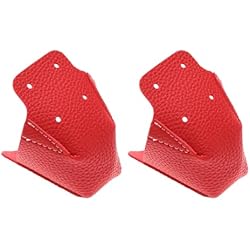 Patines Para Campo Create idea 1 par de protectores antifricción para los dedos del pie de los patines de piel sintética con 4 agujeros para accesorios de repuesto de patines de ruedas, color rojo
