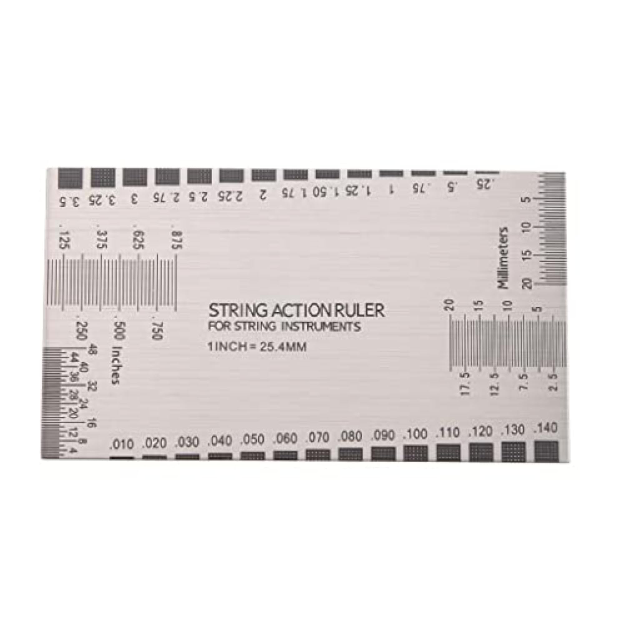 Stainless Steel String Action Ruler for Guitar Setup