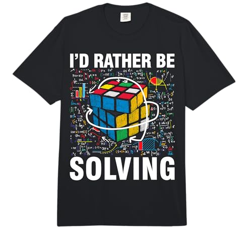 I'd Rather Be Solving Funny Competitive Puzzle Speedcubing Comfort Colors Adult Heavyweight T-Shirt