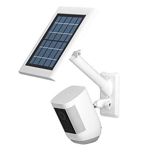 HOLACA 2-in-1 Wandhalterung Kompatibel mit Rin-g Spotlight Kamera Plus/Pro, Stick Up Cam Battery/Pro, Outdoor Cam Plus, R-ing Solarpanel, und für Kamera & Solarpanel mit 1/4" Gewinde, Weiß
