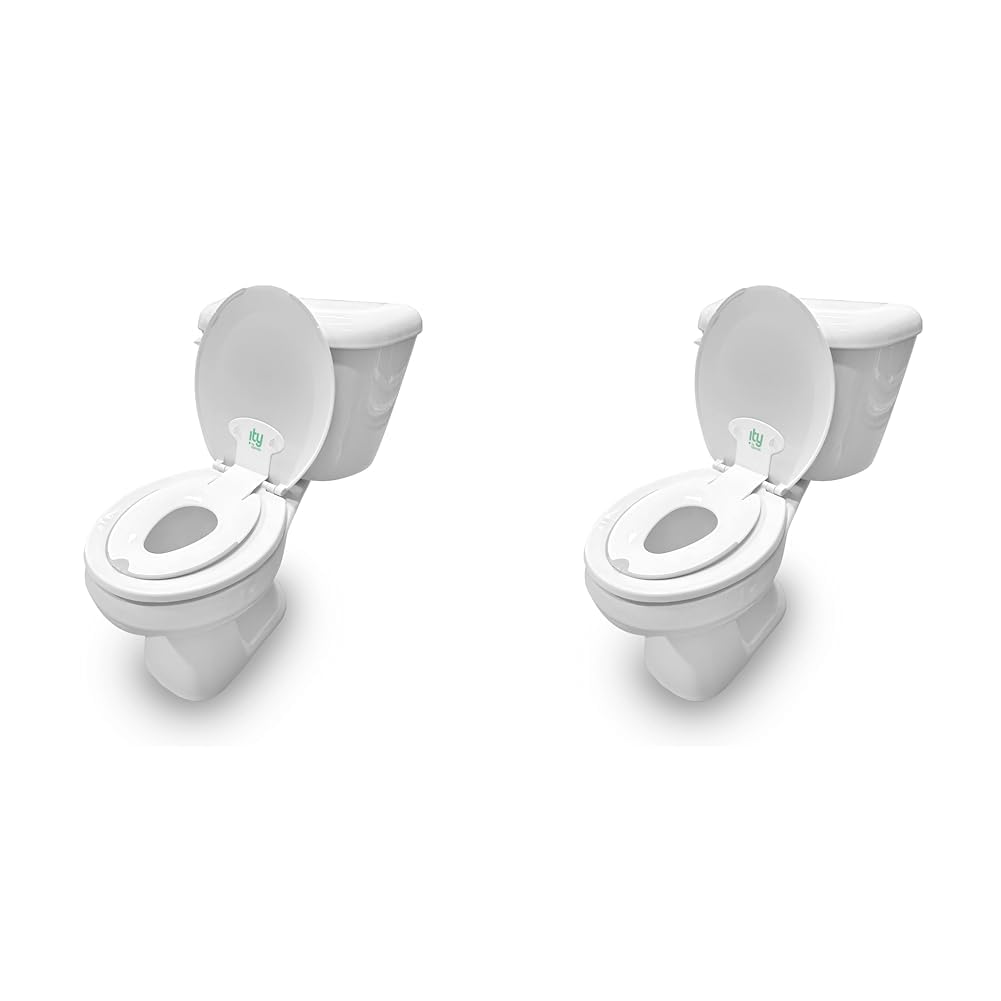 Ingenuity: ity by Ingenuity Flip & Sit Potty Seat (White) – Easy to Set Up & Remove Potty Training Seat That Attaches to Adult Toilet Seat (Pack of 2)