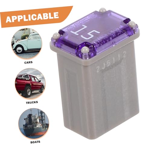 ULTECHNOVO Kit de 10 fusibles automotrices micro de 15 amperes color púrpura para reemplazo en autos, SUV y camiones miniatura 5