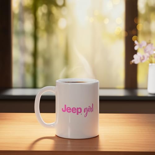 Taza de cerámica Jeep Girl blanca miniatura 3