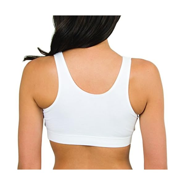 Fruit-of-the-Loom-Womens-Shirred-Front-Sport-Bra-With-Removable-Pads-2-Pack Fruit of the Loom Women's Sport Bra with Cookies , White/Heather Grey, 44(Pack of 2)