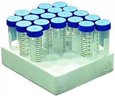 Scilogex 007109 50mL Polypropylene Centrifuge Tube - Conical, Foam Rack, Sterile, 25/Rack, 300/CS