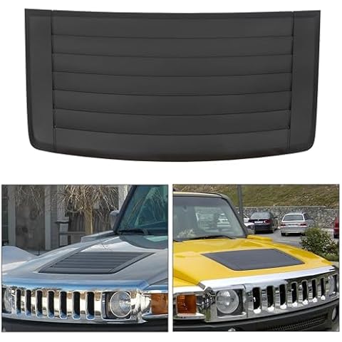 ECOTRIC Black Louver Hood for Hummer H3 Cover