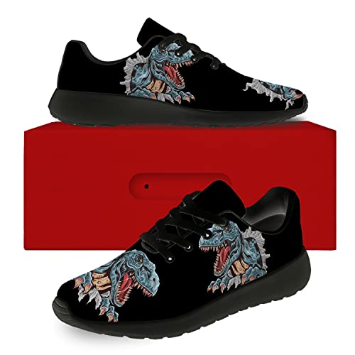 horethy Dinosaur Shoes for Women Men Running Shoes Womens Mens Walking Tennis Sneakers Dinosaur Shoes Gifts for Boy Girl2